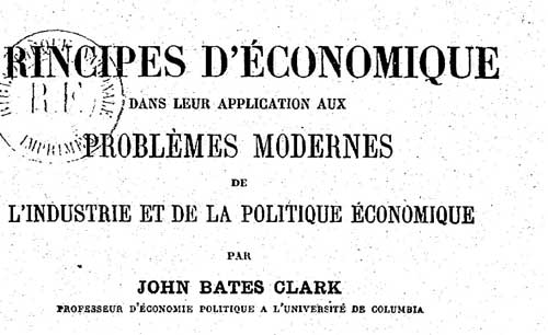 Principes d'économique dans leur application aux problèmes modernes de l'industrie et de la politique économique, 1911