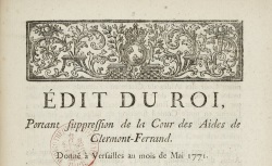 Accéder à la page "Droit et réglementation d'Ancien Régime"