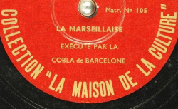 Disque C-10241 - La Cobla est un ensemble instrumental catalan composé de onze musiciens pour douze instruments - source : BnF/gallica.bnf.fr