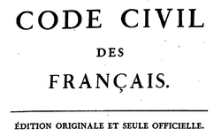 Accéder à la page "Code civil des Français"