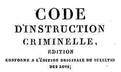 Accéder à la page "Code d'instruction criminelle"