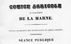 Accéder à la page "Séance publique du comice agricole"