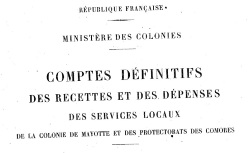 Accéder à la page "Comores, comptes et budgets"