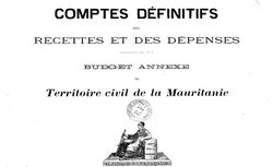 Accéder à la page "Compte définitif des recettes et des dépenses de la Mauritanie"