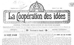 Accéder à la page "Coopération des idées (La)"