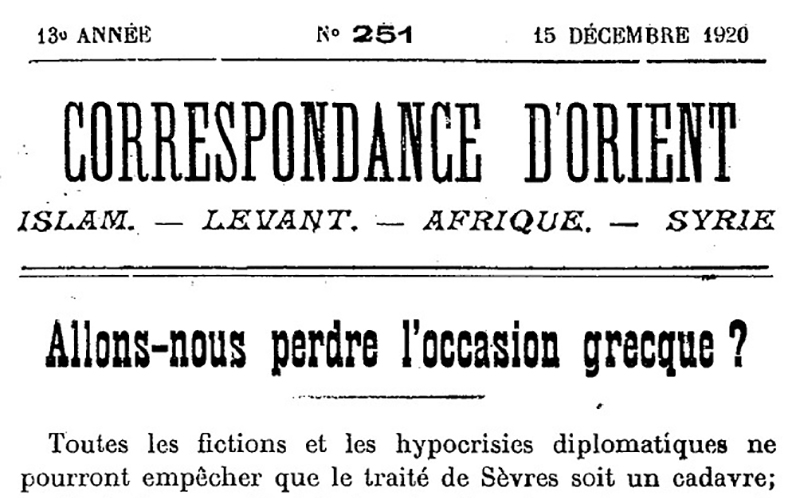 Accéder à la page " Correspondance d'Orient"