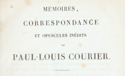 Accéder à la page "Courier, Paul-Louis, Mémoires, correspondance et opuscules inédits"