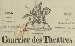 Accéder à la page "Courrier des théâtres "