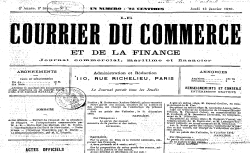 Accéder à la page "Courrier du commerce et de la finance (Le)"