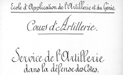 Accéder à la page "Cours d'artillerie"