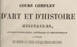 Accéder à la page "Cours d'art et d'histoire militaires"