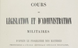 Accéder à la page "Cours de législation et d'administration"