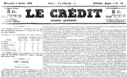 Accéder à la page "Crédit (Le) : journal quotidien"