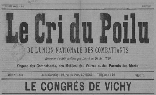 Accéder à la page "Cri du poilu de l'Union nationale des combattants (Le)"