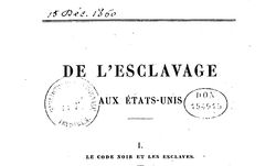 Accéder à la page "De l'esclavage aux États-Unis"