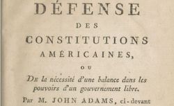 Accéder à la page "Adams, John. Défense des constitutions américaines (1787)"