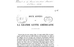 Accéder à la page "Deux années de la grande lutte américaine"