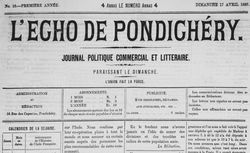 Accéder à la page "Écho de Pondichéry (L')"