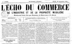 Accéder à la page "Écho du commerce, de l'industrie et de la propriété mobiliaire (L')"