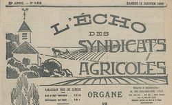 Accéder à la page "Écho des syndicats agricoles (L')"