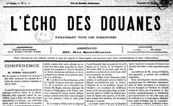 Accéder à la page "Écho des douanes (L')"