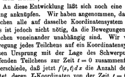 EINSTEIN, Albert (1879-1955) Über die von der molekularkinetischen Theorie der Wärme