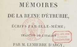 Accéder à la page "Etrurie, Marie-Louise de Bourbon reine d', Mémoires"