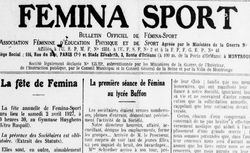 Accéder à la page "Fémina sport"