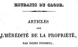 Articles sur l'hérédité de la propriété