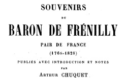 Accéder à la page "Frénilly, baron de, Souvenirs"