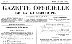 Accéder à la page "Gazette officielle de la Guadeloupe"