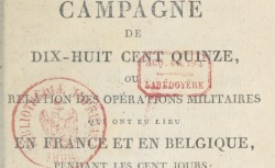 Accéder à la page "Gourgaud, Campagne de 1815"