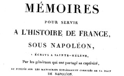 Accéder à la page "Gourgaud, Mémoires pour servir à l'histoire de France sous Napoléon"