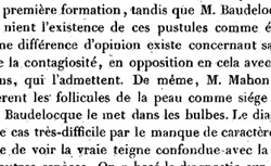 GRUBY, David (1810-1898) Mémoire sur une végétation qui constitue la vraie teigne