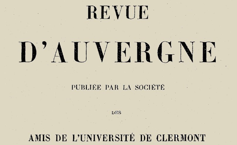 Accéder à la page "Société des amis de l'Université de Clermont-Ferrand (Revue d'Auvergne)"