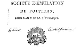 Accéder à la page "Société d'émulation de Poitiers"