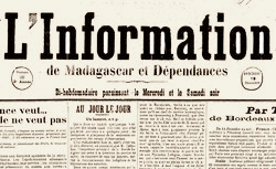 Accéder à la page "Information de Madagascar et dépendances (L')"