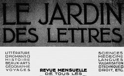 Accéder à la page "Jardin des lettres (Le) "