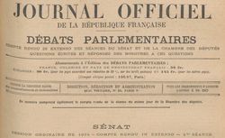 Accéder à la page "Journal officiel de la République française. Débats parlementaires. Sénat"