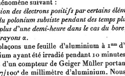 JOLIOT-CURIE, Irène (1897-1956), JOLIOT-CURIE, Jean Frédéric (1900-1958) Un nouveau type de Radioactivité