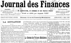 Accéder à la page "Journal des finances, de l'agriculture, du commerce et des travaux publics "