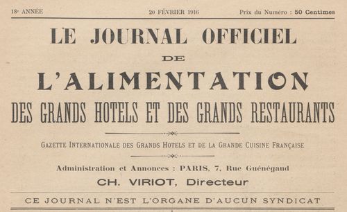 Accéder à la page "Journal officiel de l'alimentation"