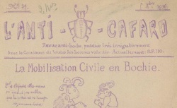 Accéder à la page "Anti-cafard, revue anti-boche (L')"