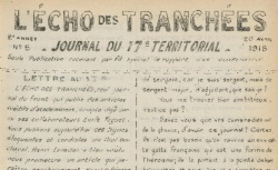 Accéder à la page "Echo des tranchées (L')"