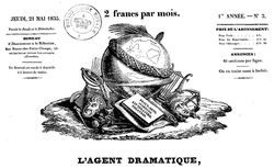 Accéder à la page "Agent dramatique (L') : bulletin de Paris, des départements et de l'étranger"