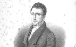 Portrait de Lamothe-Langon, Andieux lithographe d'après Bilfeldt in Les merveilles de la Nature