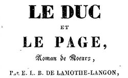 Le Duc et le Page 