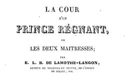 La Cour d'un prince régnant