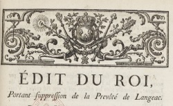 Accéder à la page "Droit et réglementation d'Ancien Régime"