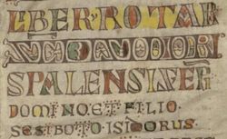 Accéder à la page "Isidore de Séville, Traité de la nature, Proemia in libros Veteris ac Novi Testamenti, De ortu et obitu sanctorum patrum, Allegoriae quaedam (Laon, BM, ms. 423)"